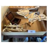 Electric Candles, Wood Butterflies, Bell