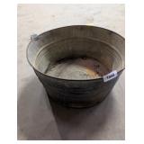 Galvanized Wash Tub (Dented Severely), +