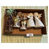 Homco Vineyard Figurines + Kissing Angels