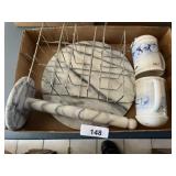 Marble Paper Towel Holder, Salt & Pepper Shakers,