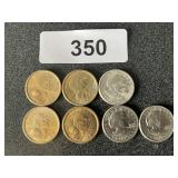 (4) Sacagawea + (3) Susan B. Anthony Coins