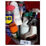 Small Plastic Tub w/ Cleaners,