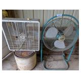 Emerson Seabreeze Fan + Box Fan & Cardboard Can