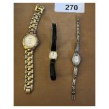 (2) Ladies, (1) Mens Watches -**