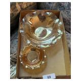 (2) Peach Iridescent Bowls