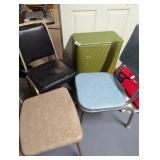 Vintage Avocado Green Laundry Hamper &