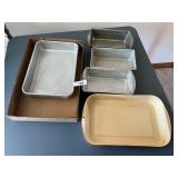 Tan & Brown Enamel Pan + Loaf Pans