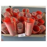 Vintage Coral & Goldtone Glasses