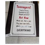 Novelty Metal Sign