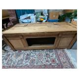 Antique Wood Chest w/ Lift Off Lid