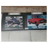 (2) Lithographed Steel Metal Ford Truck Signs