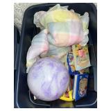 Baby Items in Tote w/ Lid +