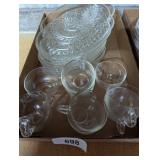 (10) Clear Glass Snack Plate Sets