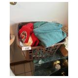 Laundry Basket w/ Bath Towels