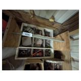 Hand Made Tool Bin w/ Misc. Nails & Hardware