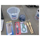 5qt Bucket w/ Brushes, Putty Knife, Jar Opener, +