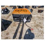 Wolverine Skid Steer Pallet Fork -Hydraulic Adj.