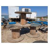 (3) Large Wooden Spools
