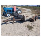 ~12ft x 7ft Flatbed Double Axle Trailer (No Title)
