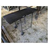 Metal Frame Table w/ Wheels