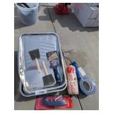 Metal Paint Trays + Paint Supplies -