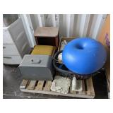 Pallet w/ Pink Marble Top Stand, Sink,