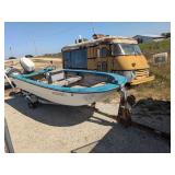 V Bottom Boat & Trailer (no titles)