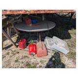 Round Table, Gas Jugs, Fans