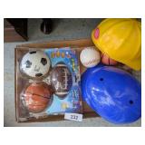 Tonka & Other Plastic Helmet + Small Sport Balls Tonka & Other Plastic Helmet + Small Sport Balls