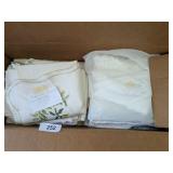 74" x 112" Hand Embroidered Linen Table Cloth + 74" x 112" Hand Embroidered Linen Table Cloth +