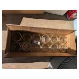 (12) Wide Mouth Quart Jars w/ Rings (12) Wide Mouth Quart Jars w/ Rings