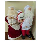 (2) 18" T Chef Santas (2) 18" T Chef Santas