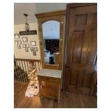 Oak Hall Tree w/ Marble Top Oak Hall Tree w/ Marble Top
