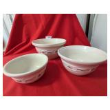 (3) Longaberger Nesting Mixing Bowls (3) Longaberger Nesting Mixing Bowls