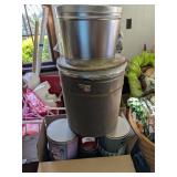 Large Lard Tin & Other Tins + Large Lard Tin & Other Tins +