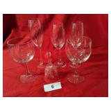 (15) Pcs of Clear Stemware & A Bell (15) Pcs of Clear Stemware & A Bell