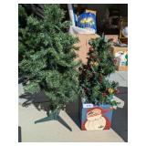 (2) Small Trees w/ Clear Lights (2) Small Trees w/ Clear Lights