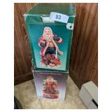 (2) Resin Santa Figurines (2) Resin Santa Figurines