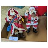 (2) Santa Figurines 12" T (2) Santa Figurines 12" T