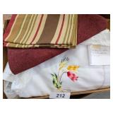 Beautiful Embroidered Floral Tablecloth, + Beautiful Embroidered Floral Tablecloth, +