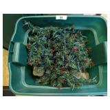 Small Christmas Trees, Xmas Lights in Tote w/ Lid Small Christmas Trees, Xmas Lights in Tote w/ Lid