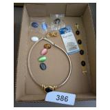 Choker Necklace w/ Interchangeable Colored Stones, Choker Necklace w/ Interchangeable Colored Stones,