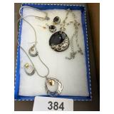 (2) Sets Pendants w/ Matched Pierced Earrings (2) Sets Pendants w/ Matched Pierced Earrings