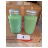 (2) Jadeite Shakers w/ Aluminum Lids