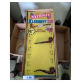 Vintage Pipe Store Display w/ (2) Pipes