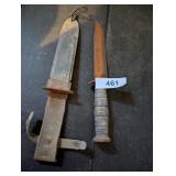 Old Hunting Knife in Sheath