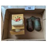 (2) Vintage Metal Wall Mount Match Holders