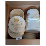 Box of Empty Ice Cream Buckets &