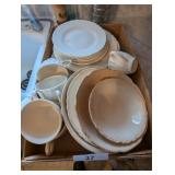 Mixed Box Lot of Vintage White Dishes