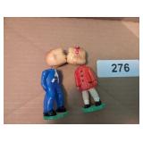 Vintage Celluloid Plastic Kissing Boy & Girl w/